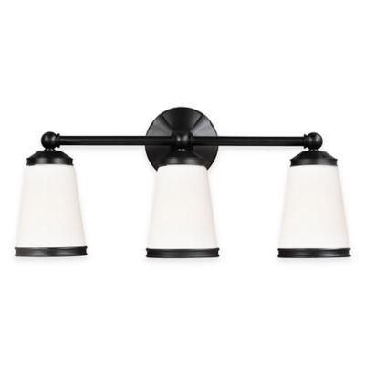 Feiss Eastwood 3-Light Vanity Light in Oil Rubbed Bronze with CFL Bulb - Bed Bath & Beyond